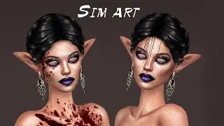 Сим арт/THE SIMS 4/Татуировка в виде крови скачать