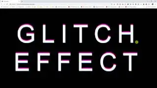 How make Glitch Effect with HTML and CSS