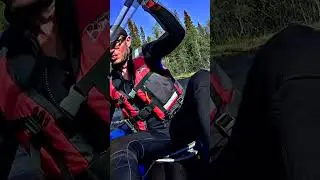 Stuck on a stone across a river rapids | Arctic Solo Kayaking