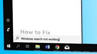 How to fix Windows 10 Search Not Working  Fixed