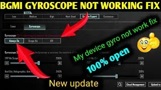 bgmi gyroscope problem | bgmi gyro not working || bgmi gyroscope issue || bgmi gyro problem
