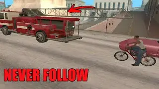 NEVER Follow The Firetruck 🔴 in GTA San Andreas! 😱 (creepy easter egg)