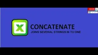 CONCATENATE : JOINS TWO OR MORE STRINGS