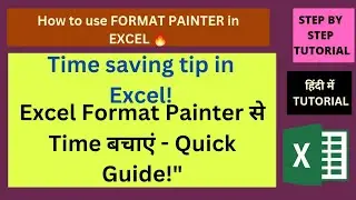 Copy Format in Excel with just one click | How to copy excel formats