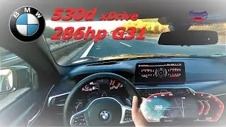 BMW 530xd 2020 Facelift G31 Touring 286hp Top speed and Acceleration Test