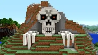 Minecraft Tutorial: How to Make a Skeleton House | Scary Halloween House | Cave House | Skull