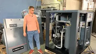IRONMAC 75 kW Screw Compressor with Frequency Converter. Review and Startup