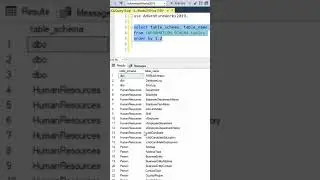Vid 4 - Use INFORMATION_SCHEMA and SYS.Objects to get the Schema and Table Name from SQL Server.