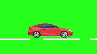 Moving Car 2D green screen free  [No copyrights]