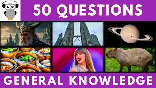 General Knowledge Quiz Trivia | Norse Myth, Petronas Tower, Saturn, Dim Sum, Taylor Swift, Capybara