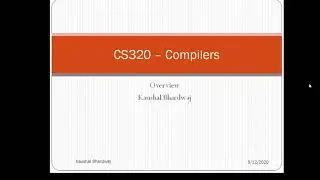 Compilers Lecture 1 (Introduction)