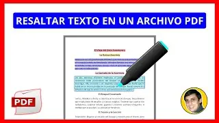 Cómo RESALTAR TEXTO en un ARCHIVO PDF