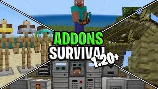 Top 5 Mejores MODS SURVIVAL para Minecraft PE 1.20