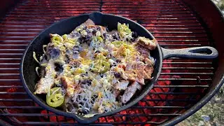 Chicken Nachos with Homemade Tortilla Chips