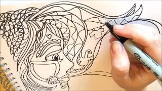 A little video of me drawing the Coloring Page 