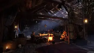 Viking Cabin Night by UE5