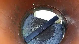 Homemade hay-straw crusher for mulch. Mulching cabbage.