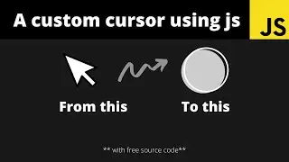 Create a custom cursor using html, css, and javascript