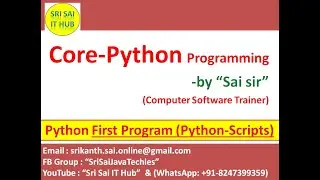 Python First Program || Python Scripts || Python .py file || Python py command | Python print() | #1