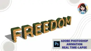 3D animation creation |Adobe Photoshop Animation | Simple real time process | music only |