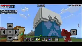 I built they blizzard fruit from blox fruits in minecraft