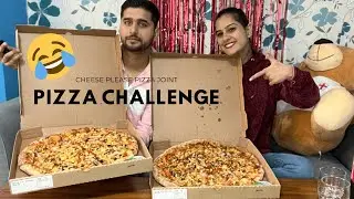 PIZZA CHALLENGE - Veggies Burst ( cuz cheese was quite less😂😂😂😂) || VGAURZ WORLD