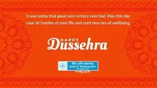 Bank of Maharashtra wishes you a Very Hapy Dussehra 2020