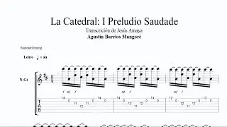 La Catedral - Agustín Barrios - Tablatura por Jesús Amaya...