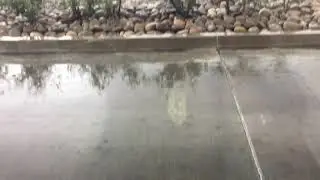Raining and hailing