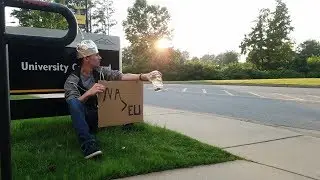When you're homeless but you gotta show EU who's boss...
