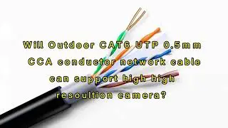 Can outdoor utp cat6 0.5mm cca conductor network cable support high resolution camera?