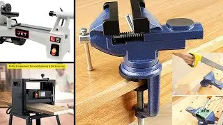 10 TOOLS FOR WOODWORKING LIKE Hand Plane, Benchtop Jointer, Woodworking Lathe, Vise Clamp etc...