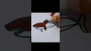 Draw a scary​ flying Shark.​ Draw​ a Shark.​ shorts.