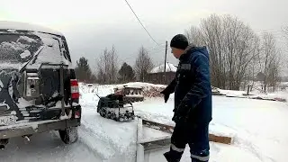 ДЛЯ ЧИСТКИ СНЕГА! Дешево и сердито). Волокуша-треугольник в работе!