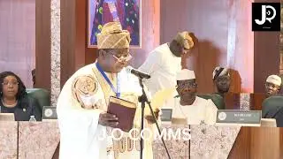 President Tinubu swears in the newly appointed INEC Chairman, Prof. Joash Amupitan 