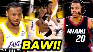 Nakabawi si Bronny James pero napagtawanan parin, 2nd game ng anak ni LeBron! | Lakers vs Miami