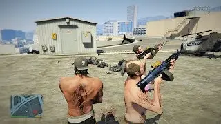 GTA 5 - Franklin, Michael and Trevor Five Star Escape From The ROCKFORD PLAZA # 30