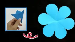 Pola Kelopak Bunga dari kertas origami | how to make easy 6 petal paper flowers | Paper Craft