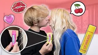 CHAPSTICK CHALLENGE w/ My GIRLFRIEND! 💋❤️| Gavin Magnus ft. Coco Quinn