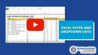 Excel Filter and dropdown lists