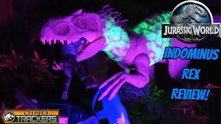 Camouflage 'N Battle Indominus Rex Review!! (Mattel Jurassic World Dino Trackers)