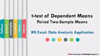 t-test Paired Two Sample Means Through MS Excel (Data Analysis)