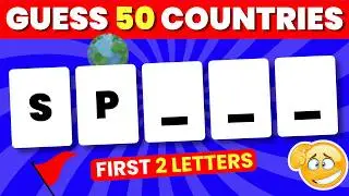 Guess the Country by the First 2 Letters Challenge  | Hardest Country Quiz Ever 🌍
