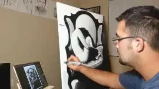 Drawing a sad girl in a chair (Timelapse)