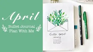 🌿April 2021 Spring Bullet Journal Plan With Me [PWM]🌿 - Speedpaint