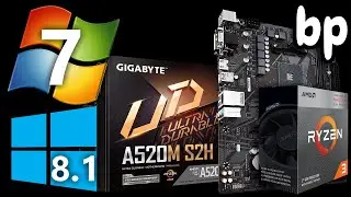 Windows 7 and 8.1 running on A520M paired with Ryzen 3 3200G (Zen+)