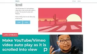How to make a YouTube/Vimeo video auto play as it is scrolled into view