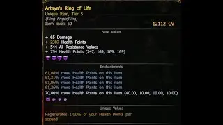 Drakensang Online | Crafting Ring 244 72% HP |