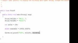 Java - printf