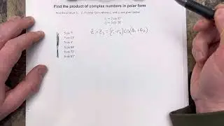 Find the product of complex numbers in polar form